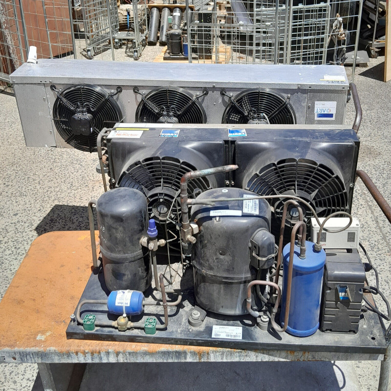 Used Cool Room Cooling Unit Kirby /Heatcraft KN024L1 Condensing Unit with 1.5 HP Kirby Hermetic Compressor & Heatcraft KMT051 Ev