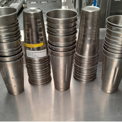 Used Stainless Steel Milkshake Mixing cups