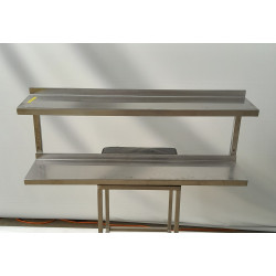 Used Stainless Steel Kitchen 2 Level Wall Rack