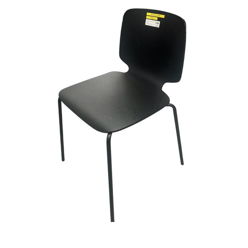 Pedrali Babila 2710 chair with ash seat and backrest - Black