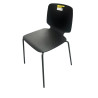 Pedrali Babila 2710 chair with ash seat and backrest - Black