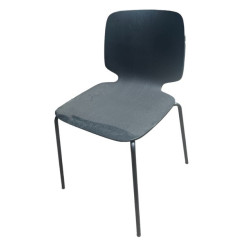 Pedrali Babila 2710 chair with ash seat and backrest - Black