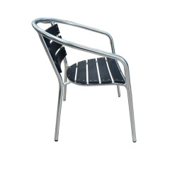 Outdoor Cafe Chairs Aluminium Stackable New