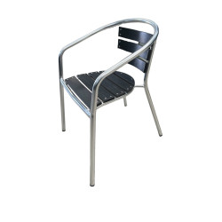 Outdoor Cafe Chairs Aluminium Stackable New