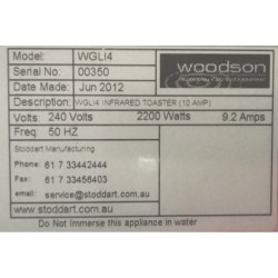 Woodson WGL14 Toaster Griller