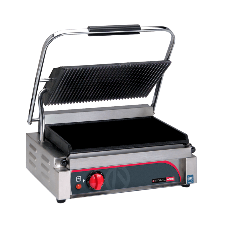 Anvil TSS2000 Panini Press Single Ribbed Top Flat Bottom