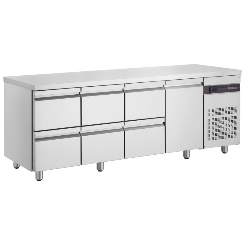 Inomak UBD6000 Under Bar Fridge 1 Door 6 Drawers