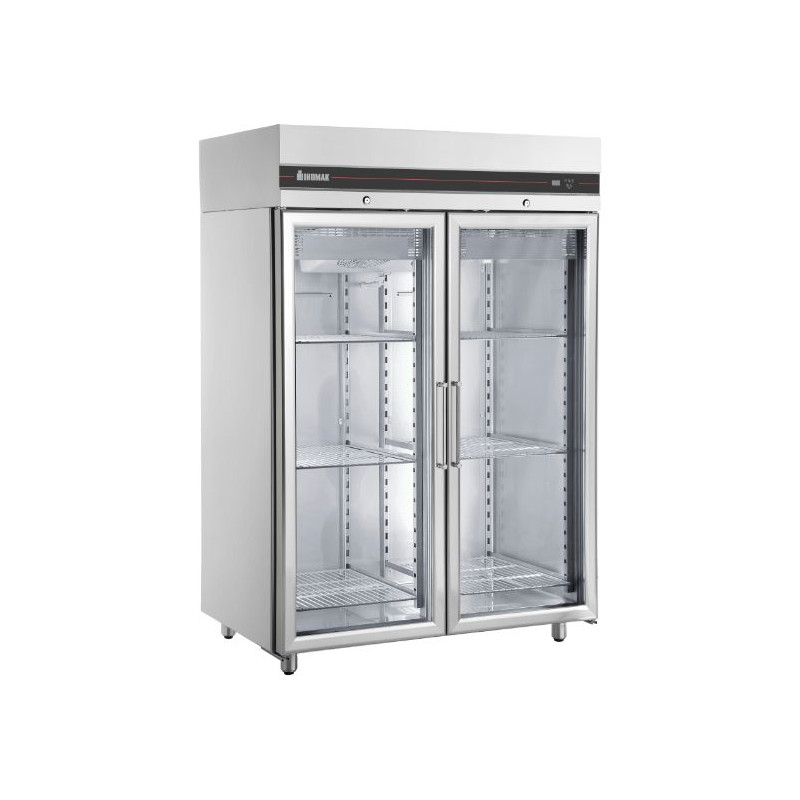 Inomak UFI1140G Double Door Upright Glass Fridge