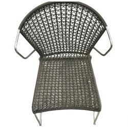 Outdoor Rattan Stainless Steel Frame Chairs