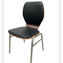 Ply wood Restaurant Chairs With Black Vinyl Pad  - Model: CY-113