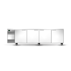 Skope  BackBar 4 Solid Swing Door SlimLine Fridge