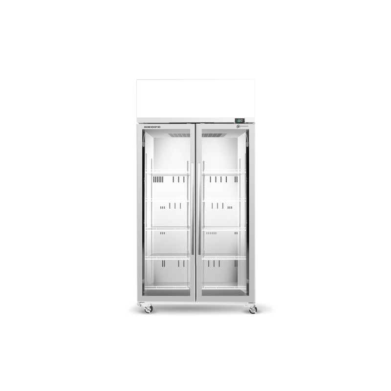 Skope  TMF1000N-A 2 Glass Door Upright Display or Storage Freezer