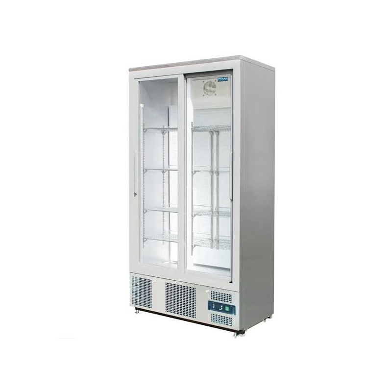 POLAR - CK478-A - G-Series Upright Back Bar  Stainless steel Cooler with Double Hinged Doors 490Ltr