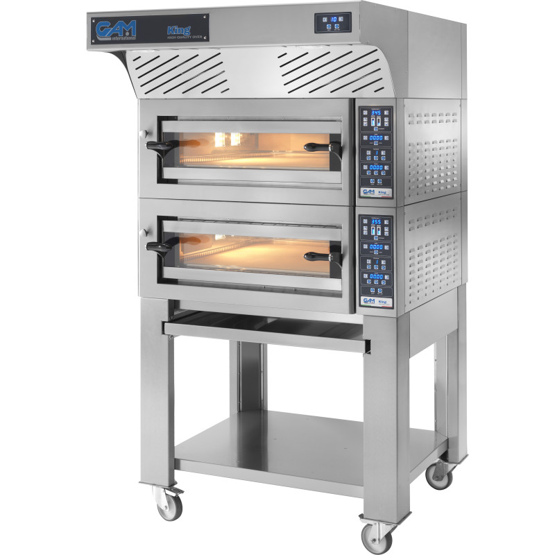 GAM KING Series Full Refractory Stone Deck Pizza Oven - 4 x 34cm pizzas