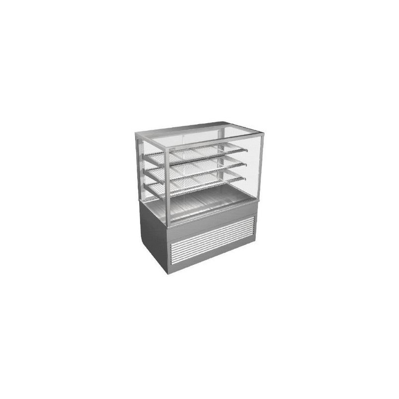 COSSIGA - 900 WIDE FREESTANDING SQUARE HEATED FOOD DISPLAY  CABINET WITH A GLASS TOP - BTGHT9