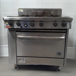 Used Goldstein PF628 6 Burner Gas Range With Gas Static Oven