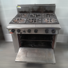 Used Goldstein PF628 6 Burner Gas Range With Gas Static Oven