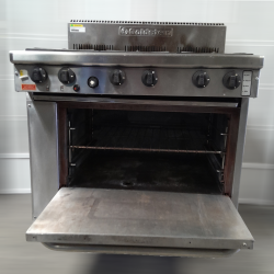 Used Goldstein PF628 6 Burner Gas Range With Gas Static Oven