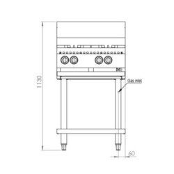 B+S COMMERCIAL KITCHENS - B+S Four Burner Boiling Top - BT-SB4 