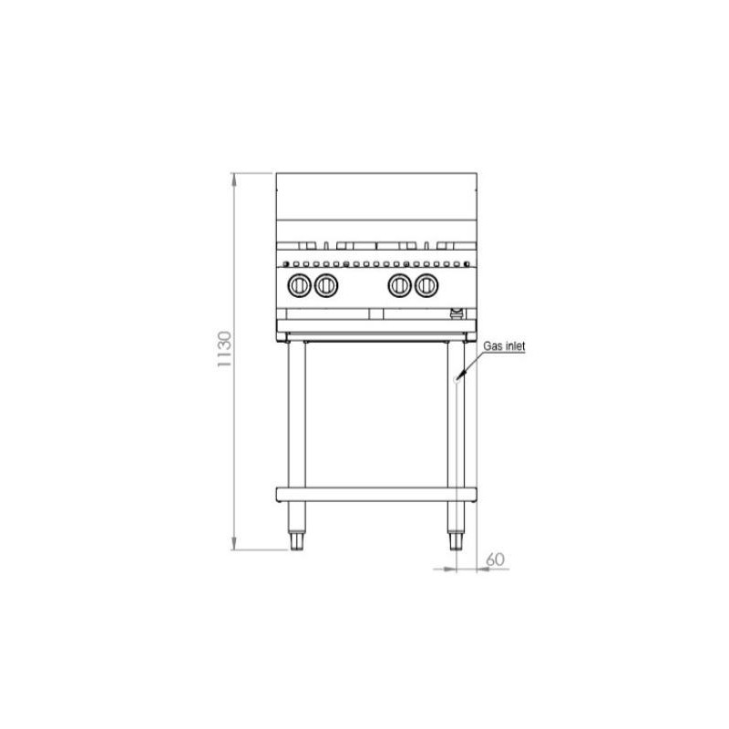 B+S COMMERCIAL KITCHENS - B+S Four Burner Boiling Top - BT-SB4 