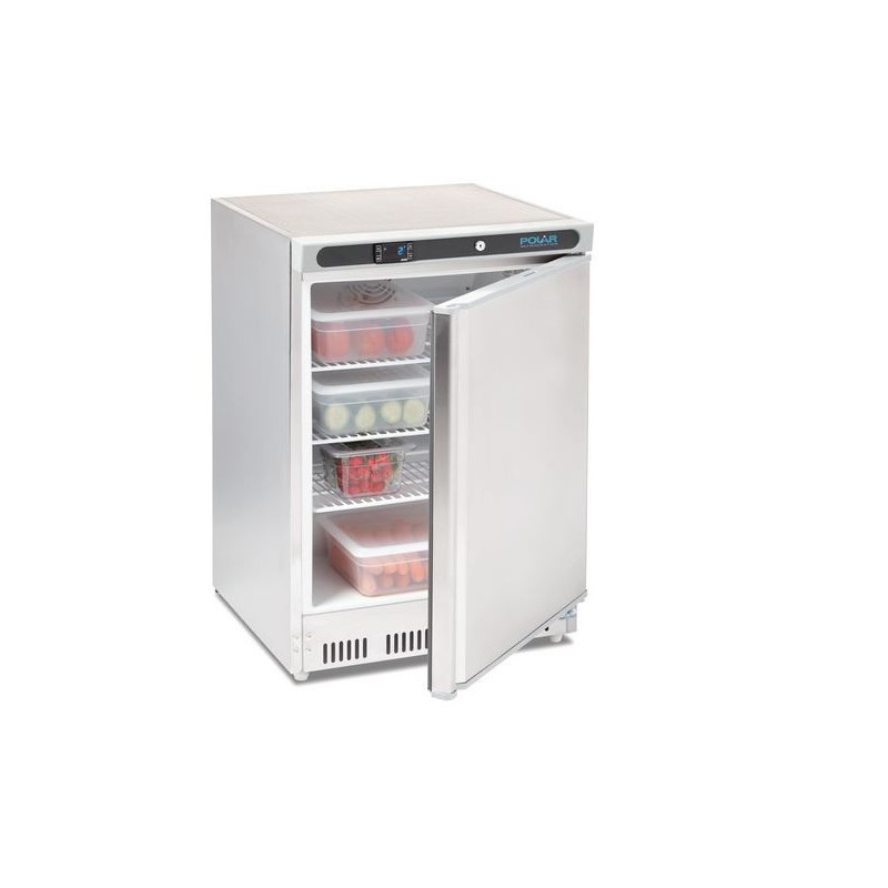 POLAR - CD080-A  - Polar Undercounter Fridge 150Ltr Stainless Steel