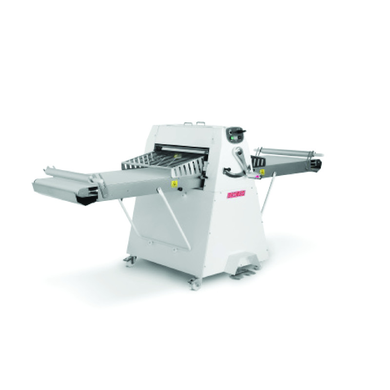 Zanolli   Sirio Freestanding single speed pastry sheeter with 2 x 1000mm belt lengths / 500mm belt width