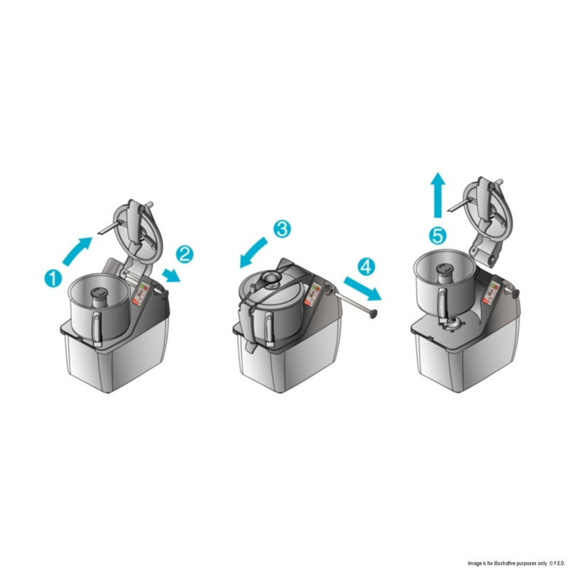 DITO SAMA TRK70 Combined cutter and vegetable slicer - 7 LT - VARIABLE SPEED