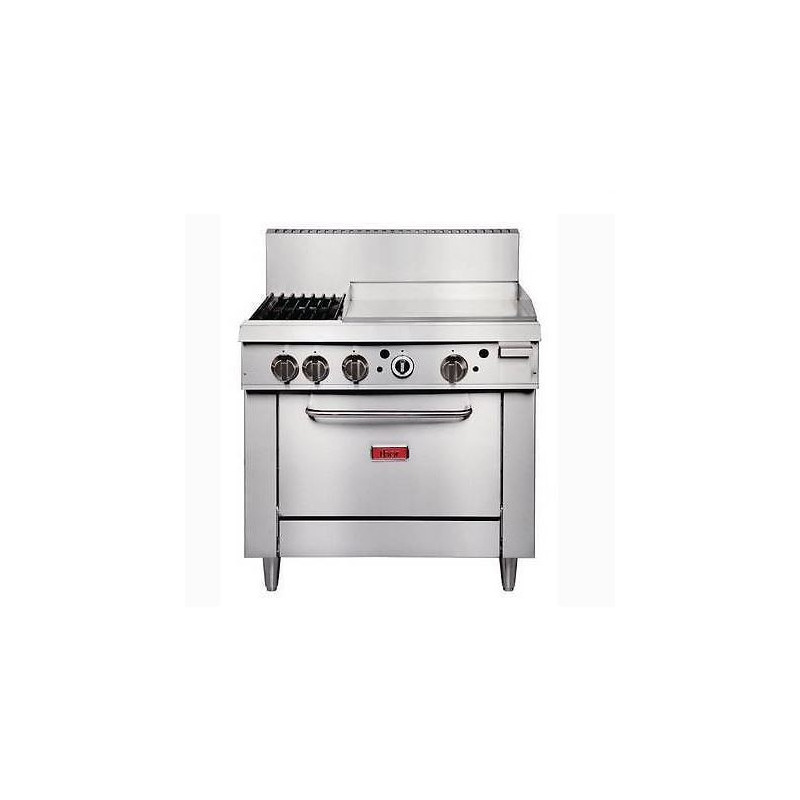 THOR - GE543-P - GAS OVEN RANGES WITH 2 BURNERS & 600mm GRIDDLES 