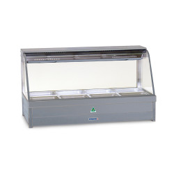 Roband C25   Curved Glass Hot Food Display Bar, 10 pans double row