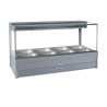 Roband S23   Square Glass Hot Food Display Bar, 6 pans double row