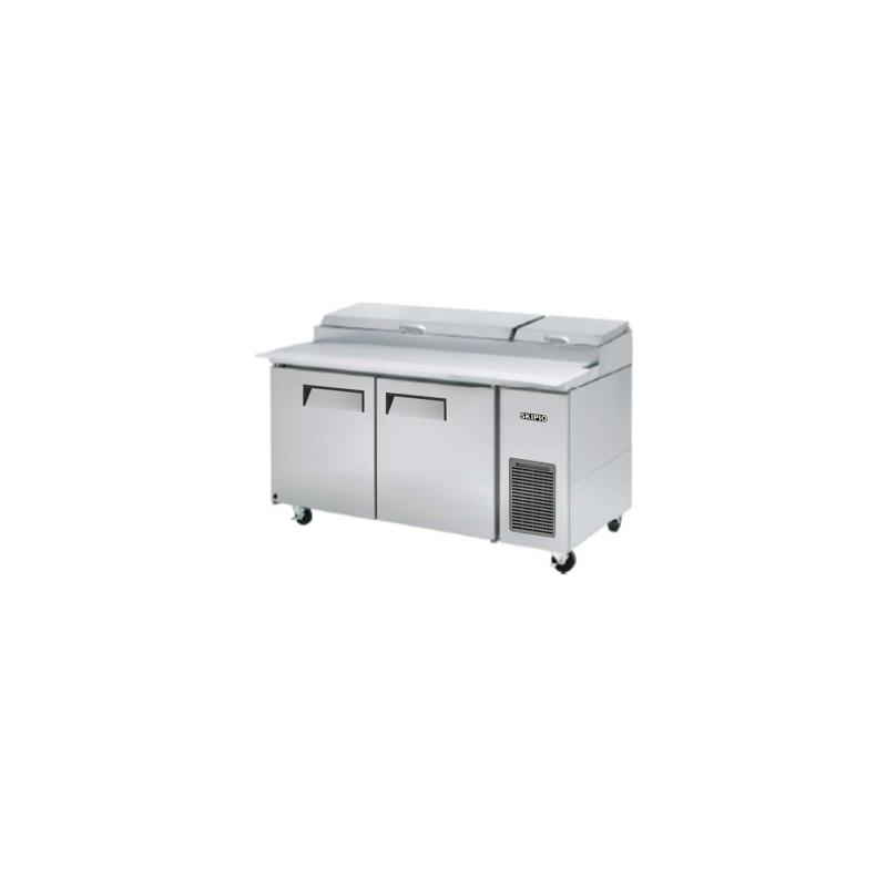 AONEMASTER UNDER COUNTER PIZZA PREP TABLE SPR-67SD REFRIGERATOR 