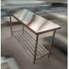 Used Stainless Steel Bench with Rail Underbench 1500mm Wide