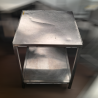 Used Stainless Steel Bench With Splashback Opposing Sides