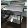 Stainless Steel Infill Bench with Splashback 80mm Wide