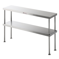 Simply Stainless SS13.2400 Bench Over Shelf 2 Tier - 2400mm Wide