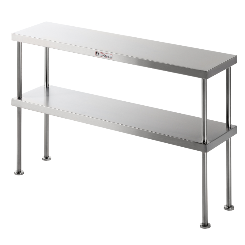 Simply Stainless SS13.2400 Bench Over Shelf 2 Tier - 2400mm Wide