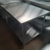 Used Stainless Steel 1.2m Wide Bench with Undershelf