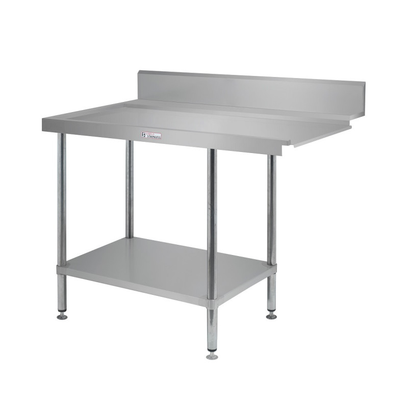 Simply Stainless SS07.7.2100L Dishwasher Bench 700 Series - 2100mm Wide - Left Hand Outlet
4 x baskets wide