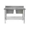 Simply Stainless SS06.7.2400 Double Sink 700 Series - 2400mm Wide 
Includes tube undershelf