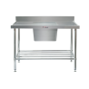 Simply Stainless SS05.7.2100L LB Stainless steel Sink 700 Series - 2100mm Wide - Left Bowl
Includes leg brace