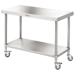 Simply Stainless SS03.7.2400 Work Bench 700 Series - 2400mm Wide 
Includes undershelf