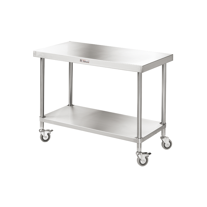 Simply Stainless SS03.7.2400 Work Bench 700 Series - 2400mm Wide 
Includes undershelf