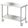 Simply Stainless SS03.7.2400 Work Bench 700 Series - 2400mm Wide 
Includes undershelf