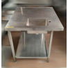 Used Stainless Steel Bench with Hand Basin and Pre-Punched Hole for Tap