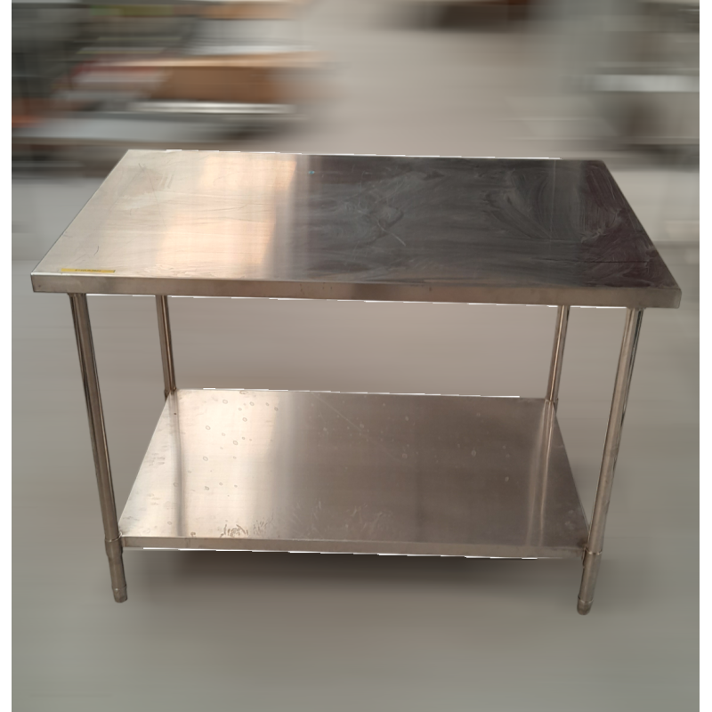 Used Stainless Steel 1200mm Wide Bench with Undershelf