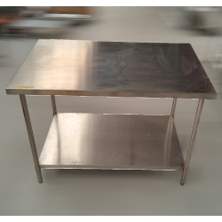 Used Stainless Steel 1200mm Wide Bench with Undershelf