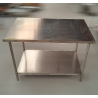 Used Stainless Steel 1200mm Wide Bench with Undershelf