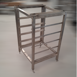 Used Stainless Steel Equipment Stand with Tray Runners