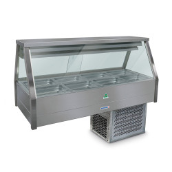 Roband ERX23RD   Straight Glass Refrigerated Display Bar, 6 pans