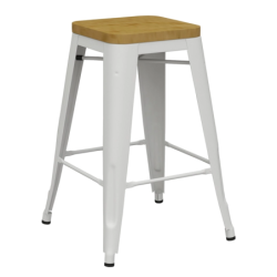 Furnlink Riviera 650 Stool With Timber Seat by Durafurn